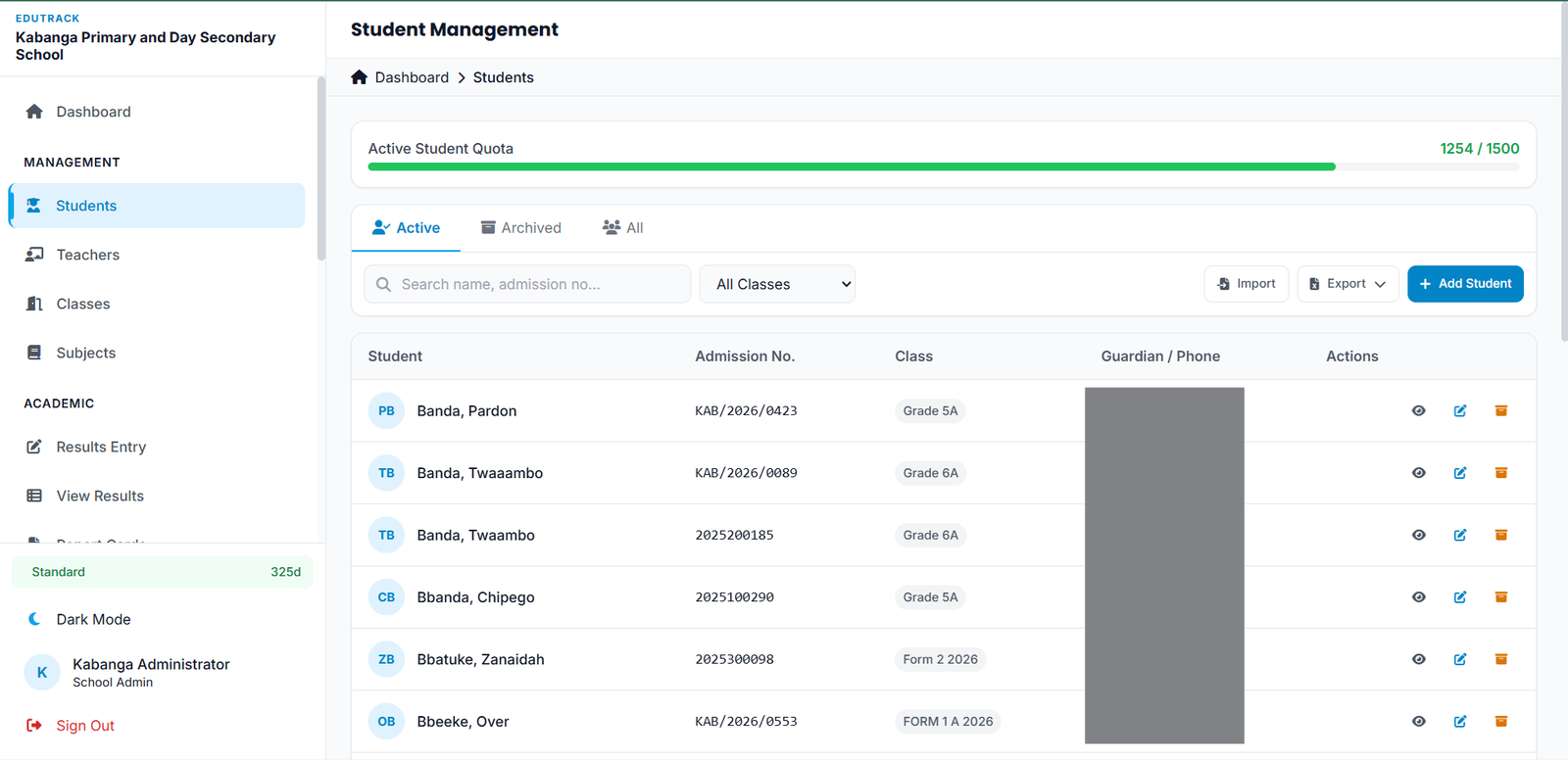 Student Management Directory